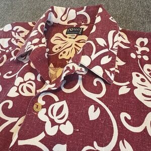 Vintage Rare Que Hawaiian Traditional Aloha Shirt Floral Tropical Large